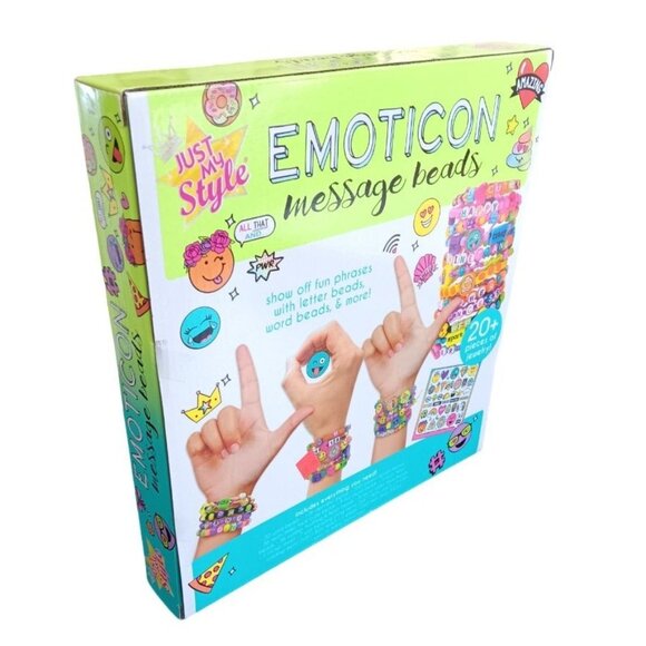 Just My Style Emoticon Message Beads Kit For DIY Jewelry Making With 20+ Pieces - Picture 7 of 8